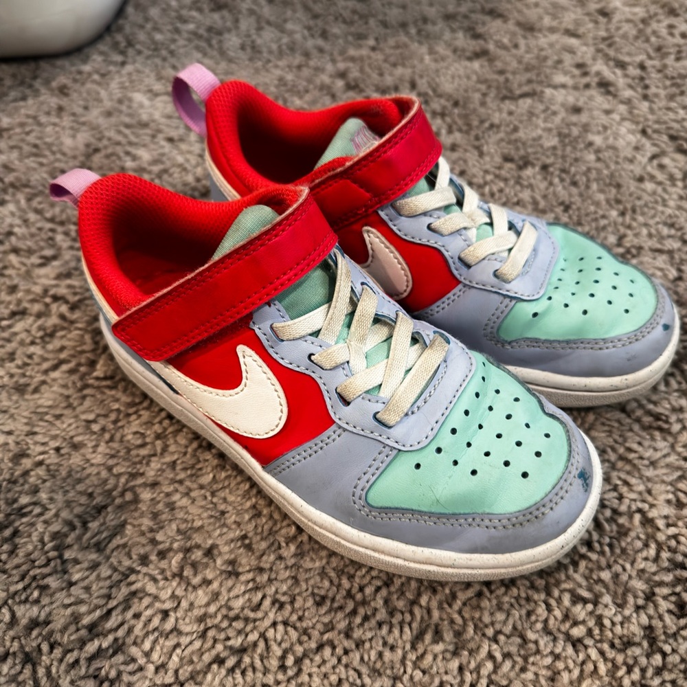 Nike air force elastic slip on Kids Colorful Sneakers sz 11c